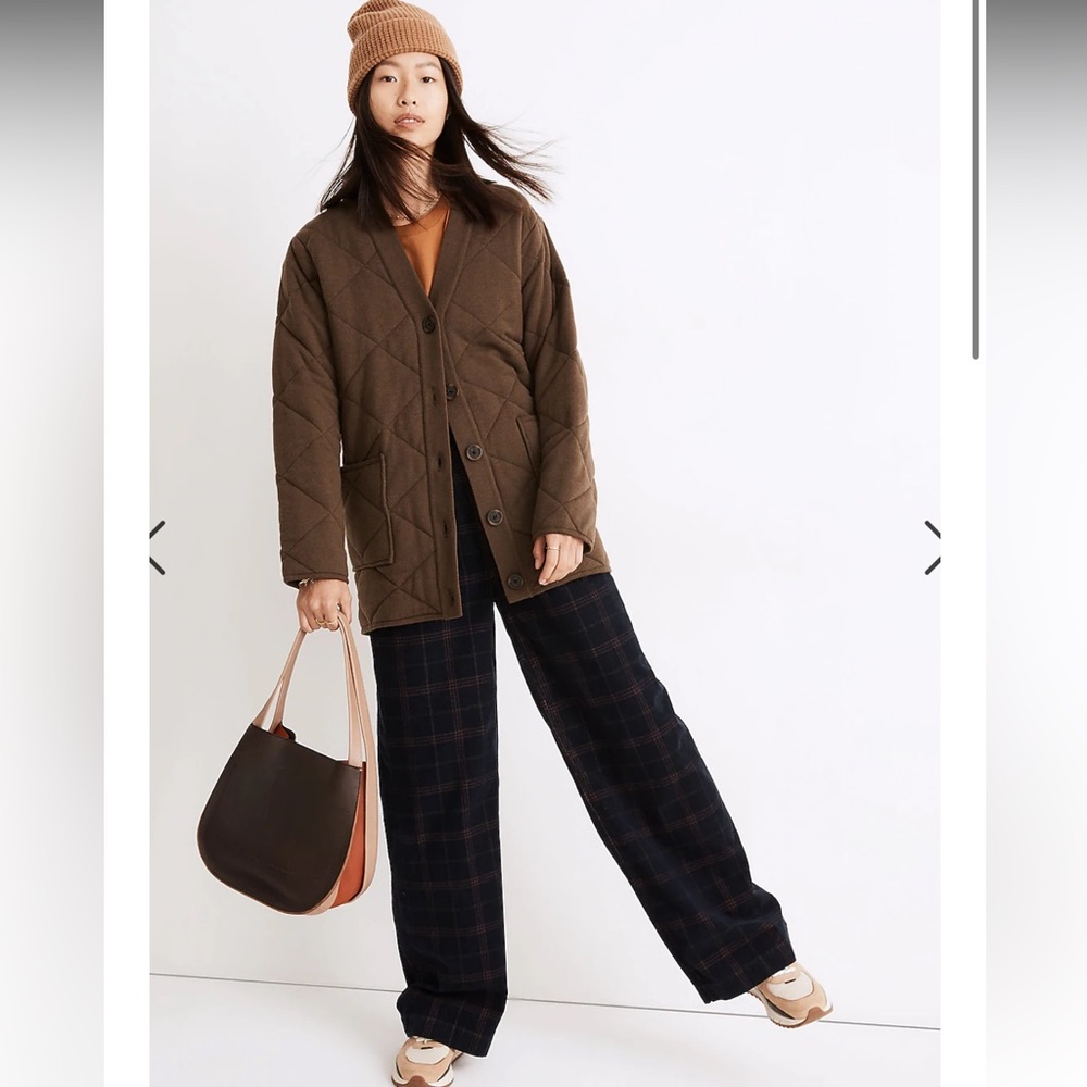 Madewell Oversized Quilted Long Cardigan Sweater
